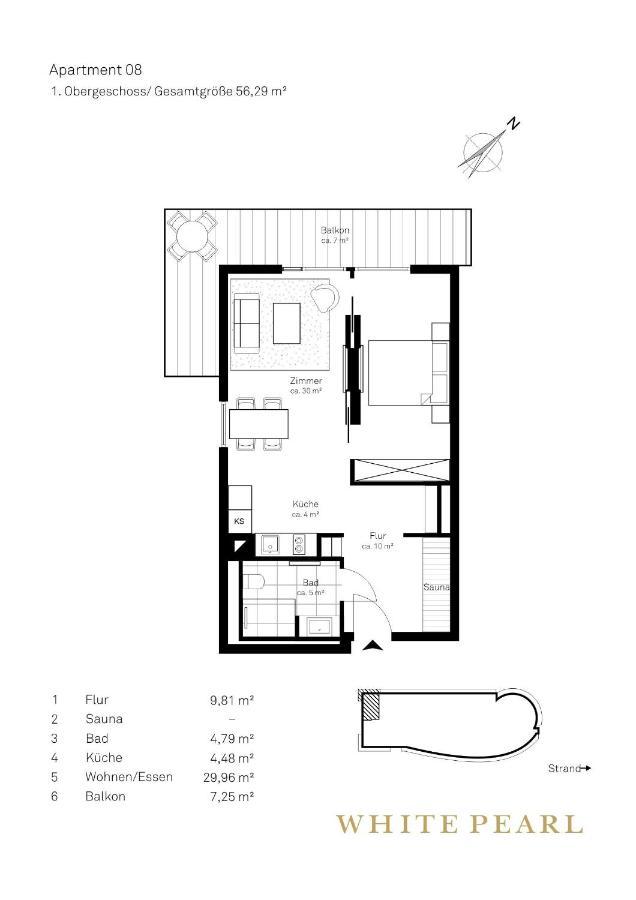 Apartment White Pearl 1.08